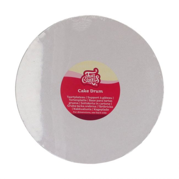 Cake Board Round 25cm (10") / Thickness 12mm - WHITE